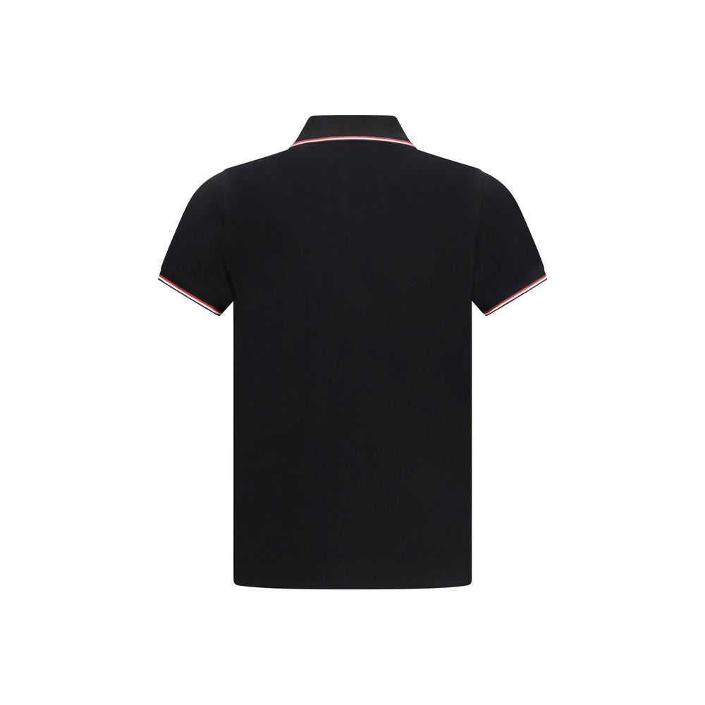 Moncler Schwarzes Baumwoll-Poloshirt