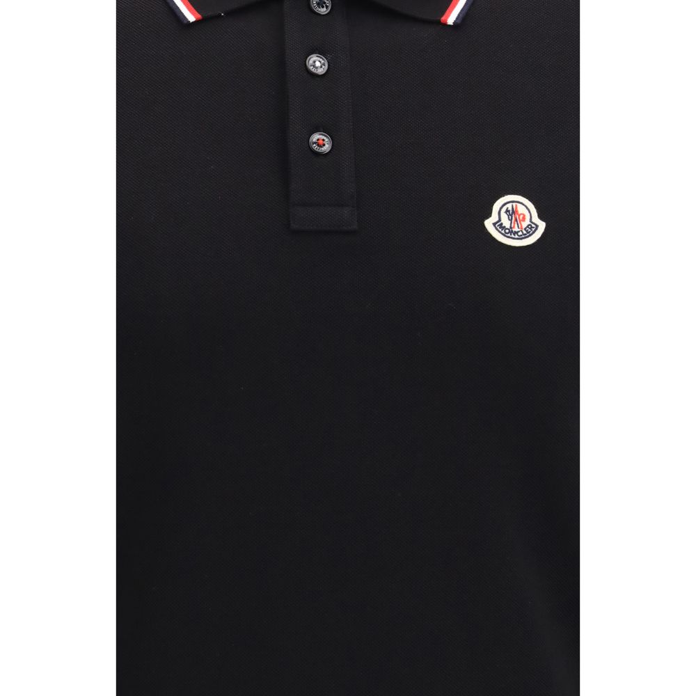 Moncler Schwarzes Baumwoll-Poloshirt