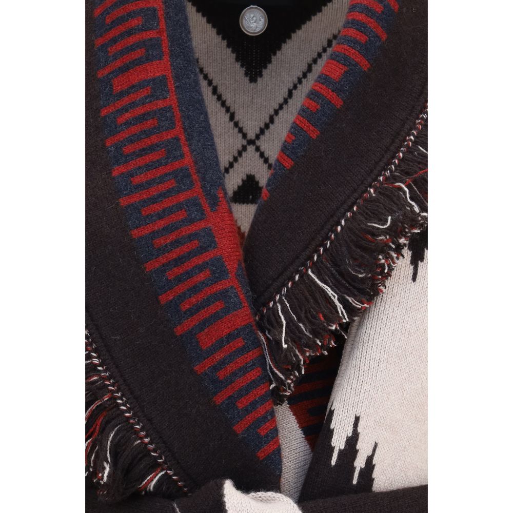Alanui Mehrfarbige Kaschmir-Strickjacke