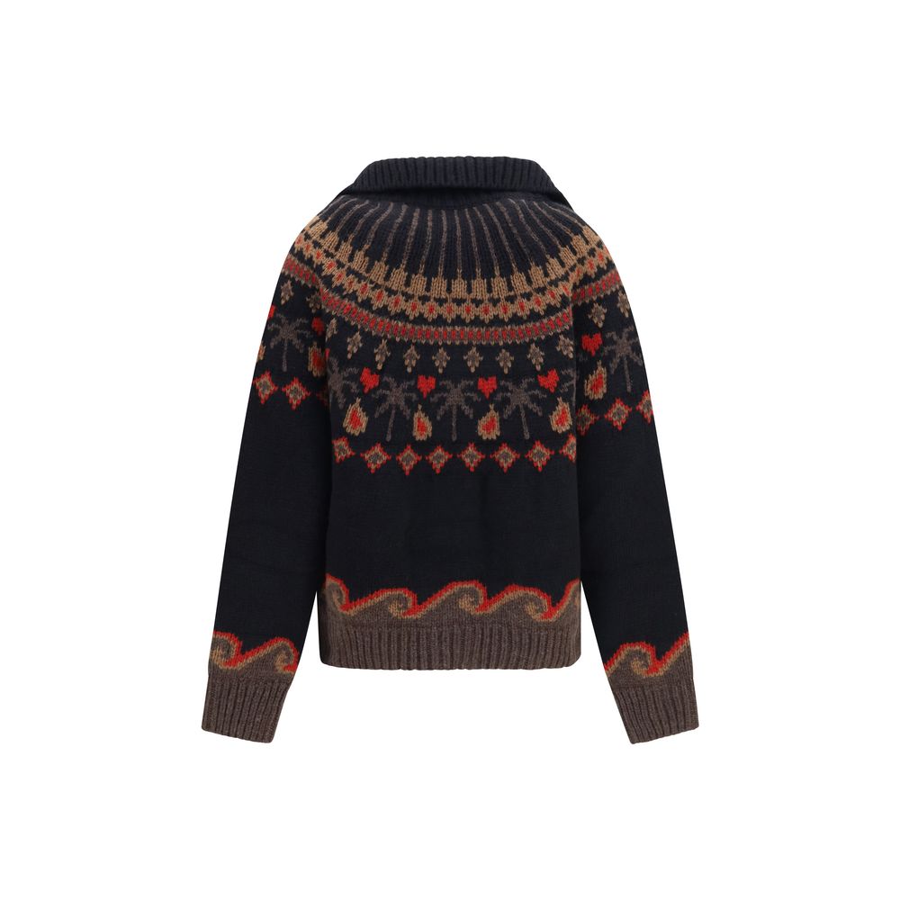 Alanui Mehrfarbige Strickjacke aus Wolle Oves Aries