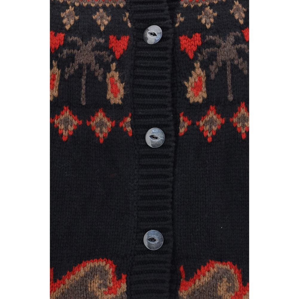 Alanui Mehrfarbige Strickjacke aus Wolle Oves Aries