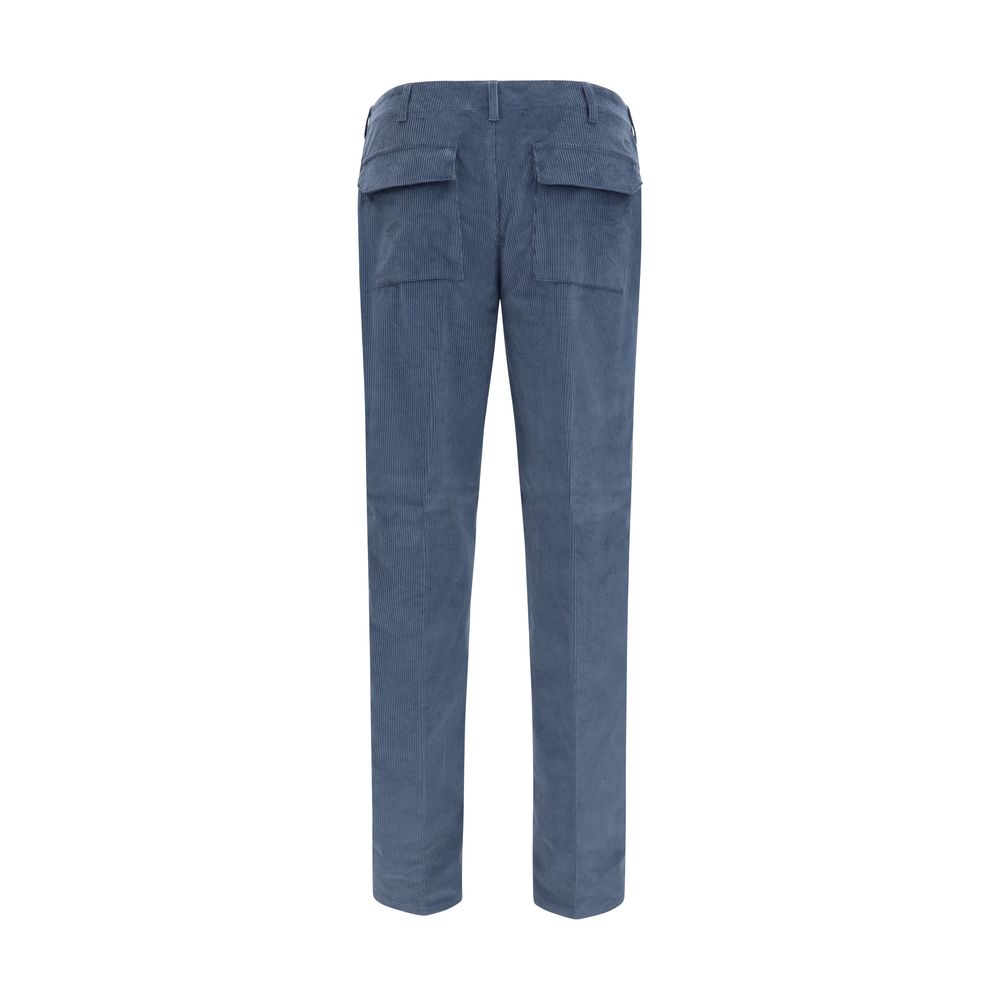 Etro Blaue Baumwoll-Freizeithose