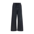 MM6 Schwarze Baumwolljeans im Relaxed Fit