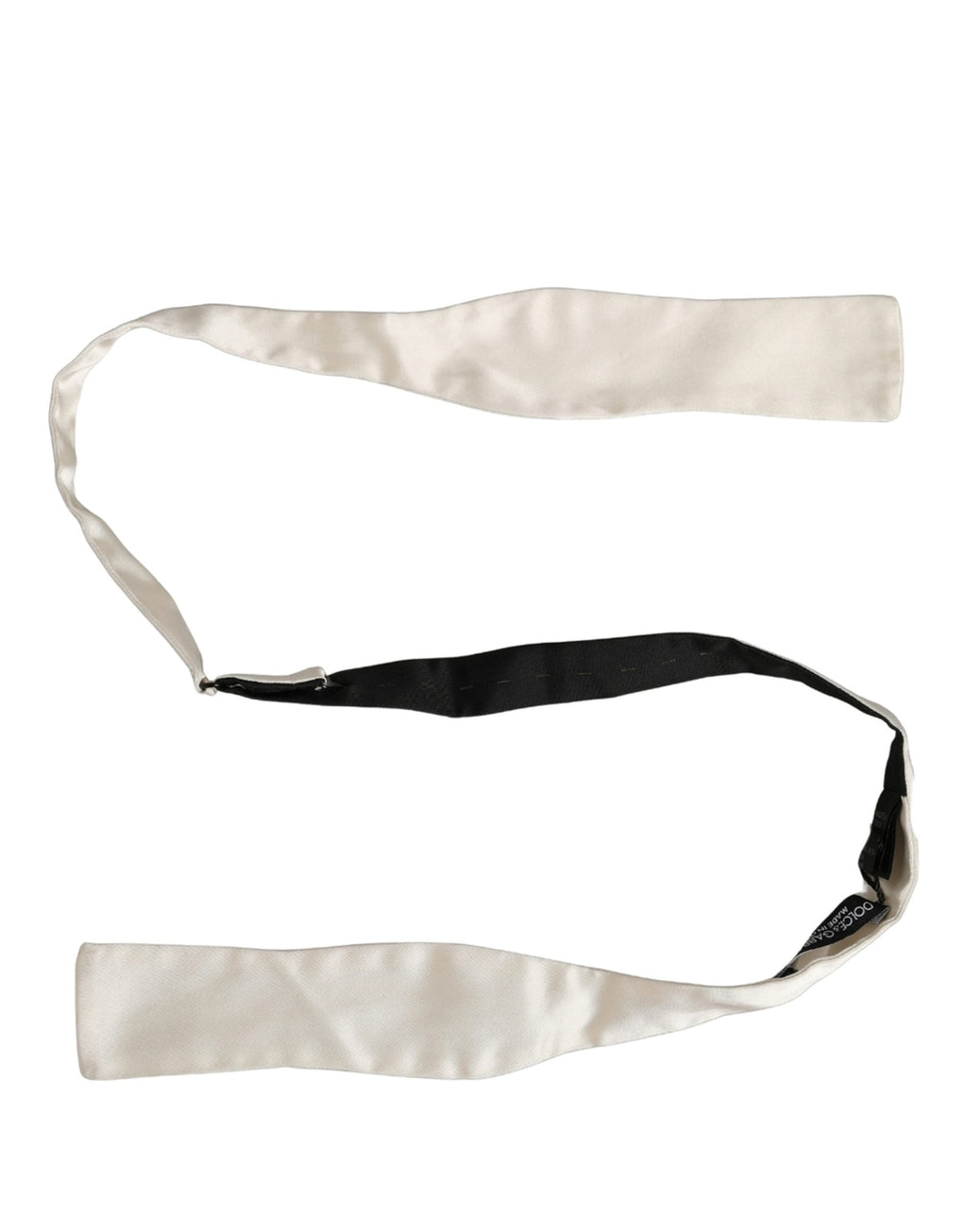 Dolce & Gabbana Herren Fliege aus 100% Seide, Weiß, Verstellbar