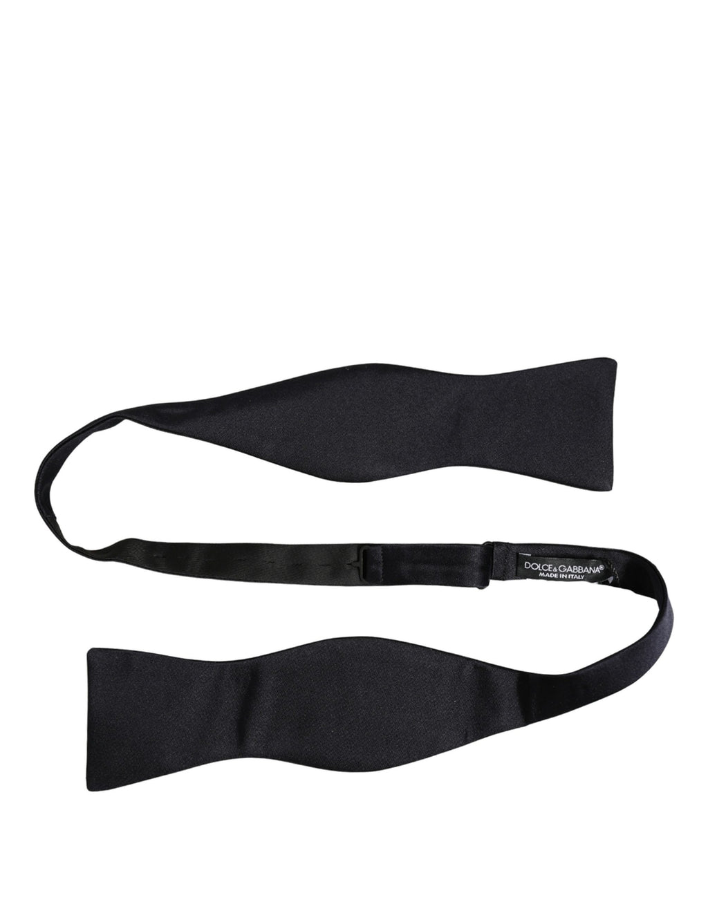 Dolce & Gabbana Herren Schwarze 100% Seide Verstellbare Krawatte Fliege