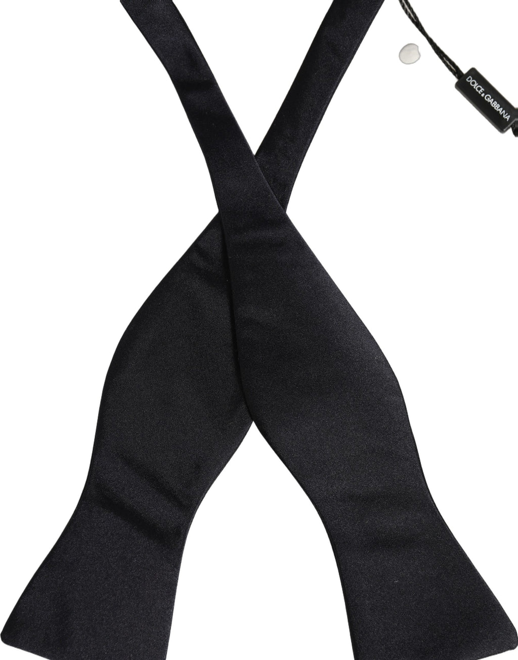 Dolce & Gabbana Herren Schwarze 100% Seide Verstellbare Krawatte Fliege