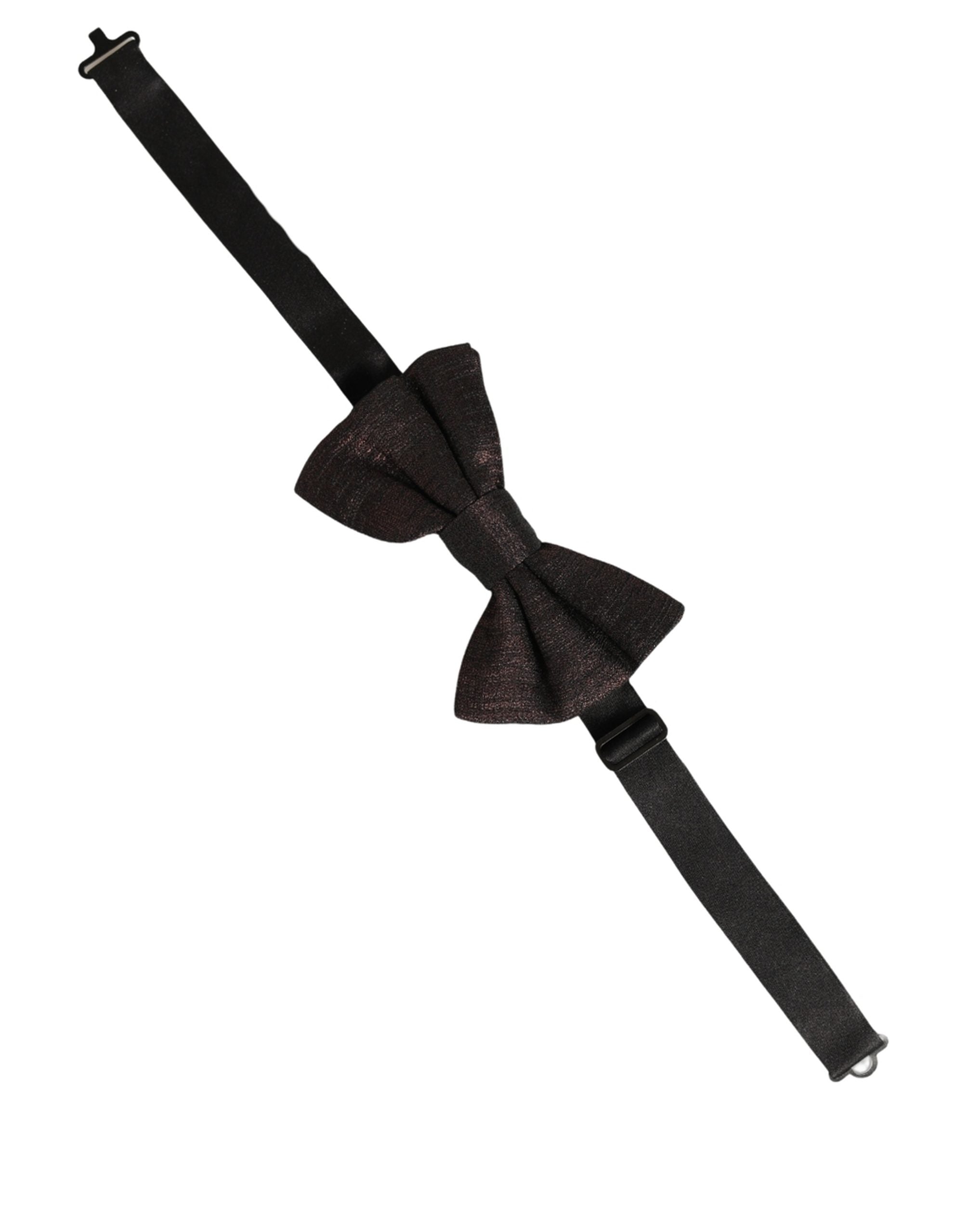 Dolce & Gabbana Herren Fliege aus 100% Seide, verstellbar, Braun