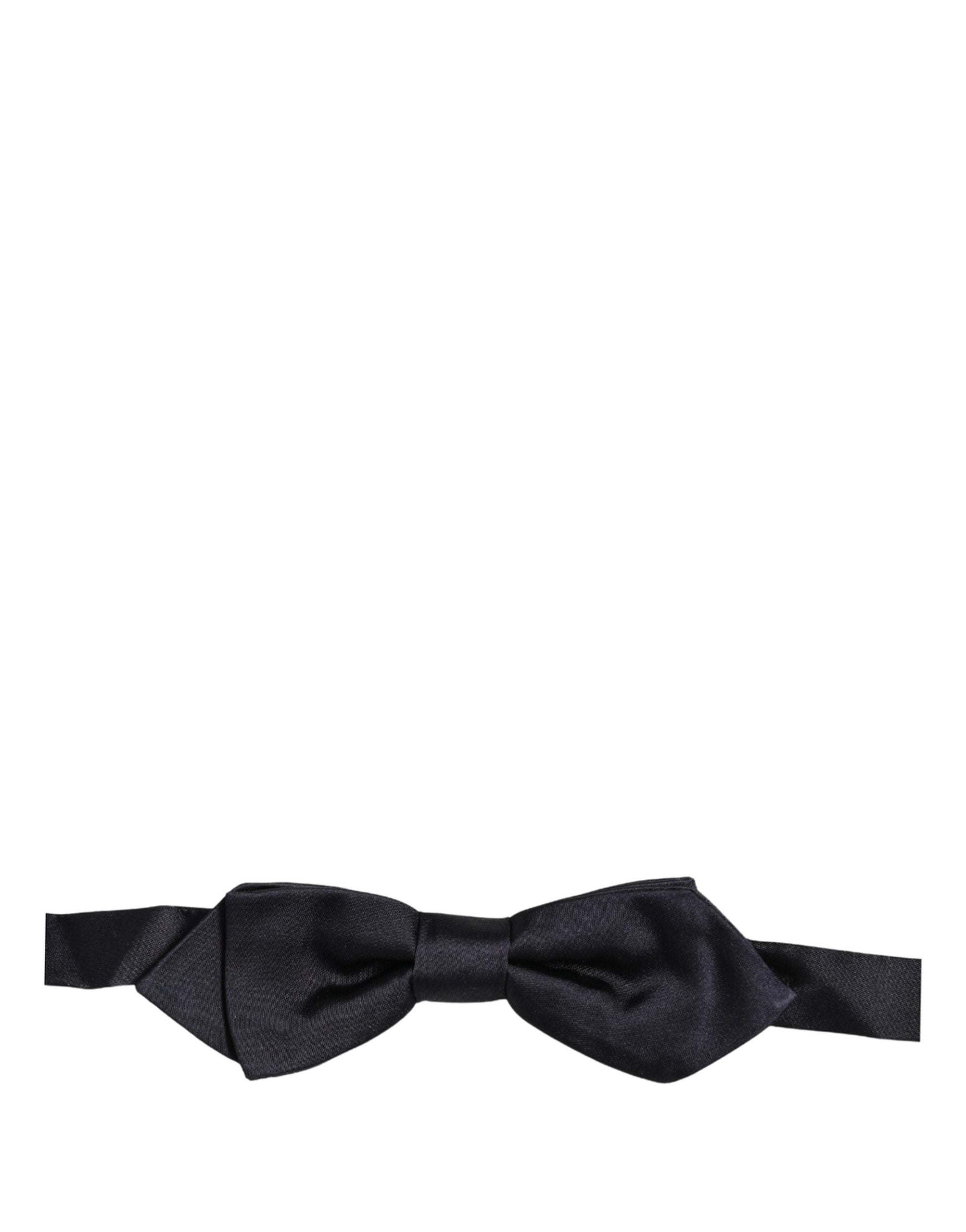 Dolce & Gabbana Herren dunkelblau 100% Seide, verstellbare Krawatte Fliege