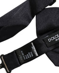 Dolce & Gabbana Herren Schwarze 100% Seide Verstellbare Krawatte Fliege