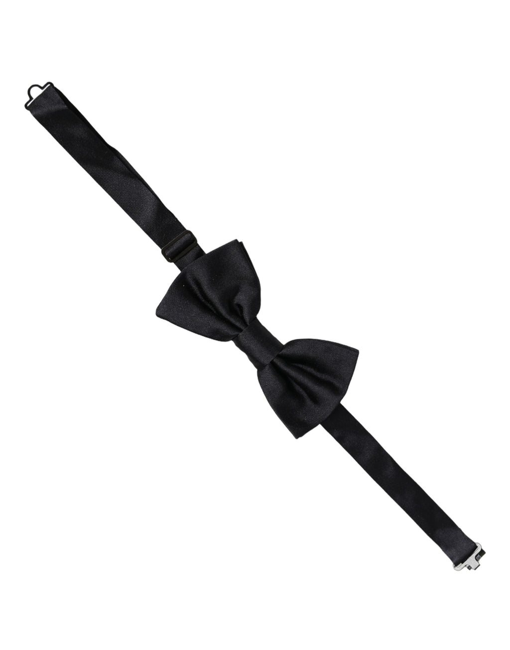 Dolce & Gabbana Herren Schwarze 100% Seide Verstellbare Krawatte Fliege