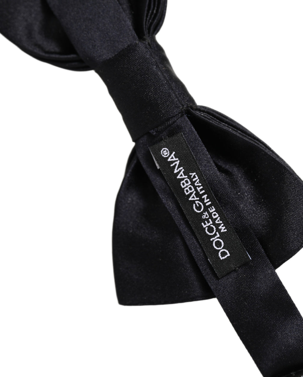 Dolce & Gabbana Herren Schwarze 100% Seide Verstellbare Krawatte Fliege