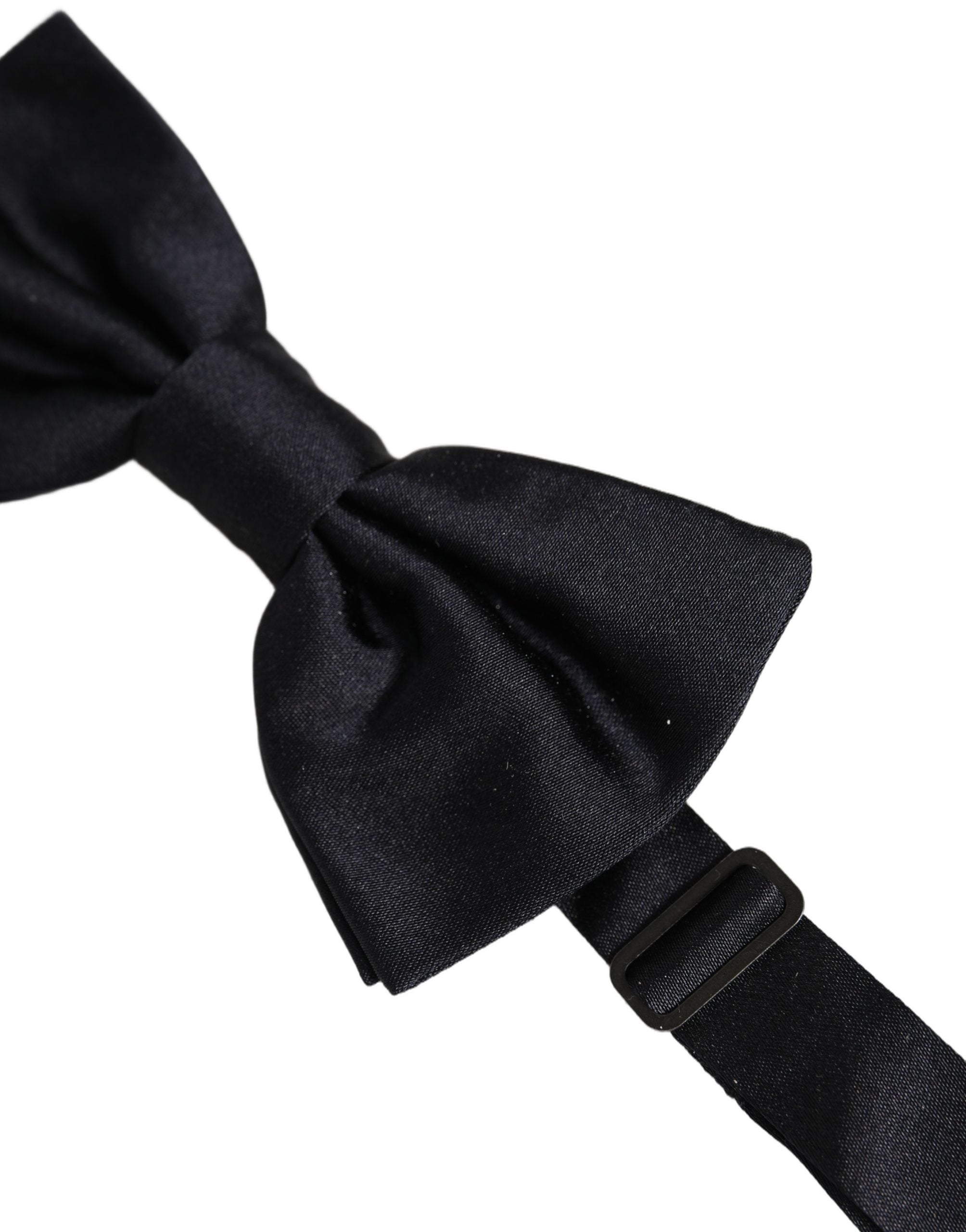 Dolce & Gabbana Herren Schwarze 100% Seide Verstellbare Krawatte Fliege