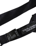 Dolce & Gabbana Herren Schwarze 100% Seide Verstellbare Krawatte Fliege
