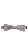 Dolce & Gabbana Herren Fliege aus 100% Seide, verstellbar, in Grau