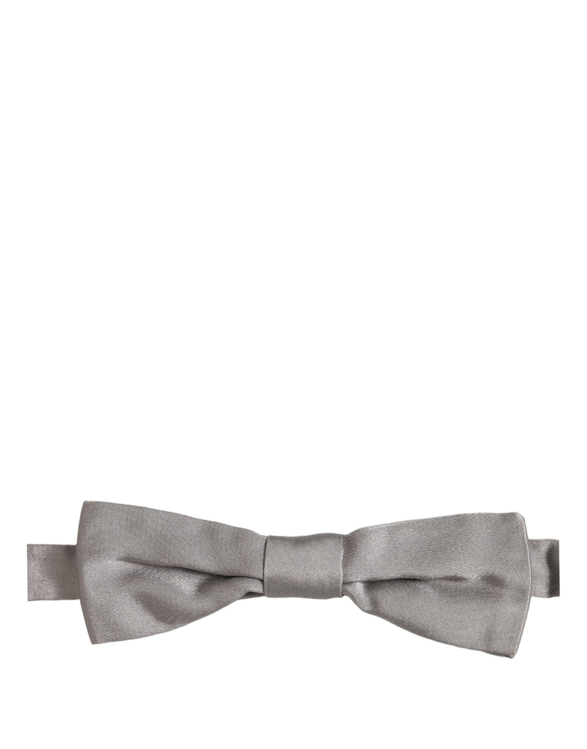 Dolce & Gabbana Herren Fliege aus 100% Seide, verstellbar, in Grau