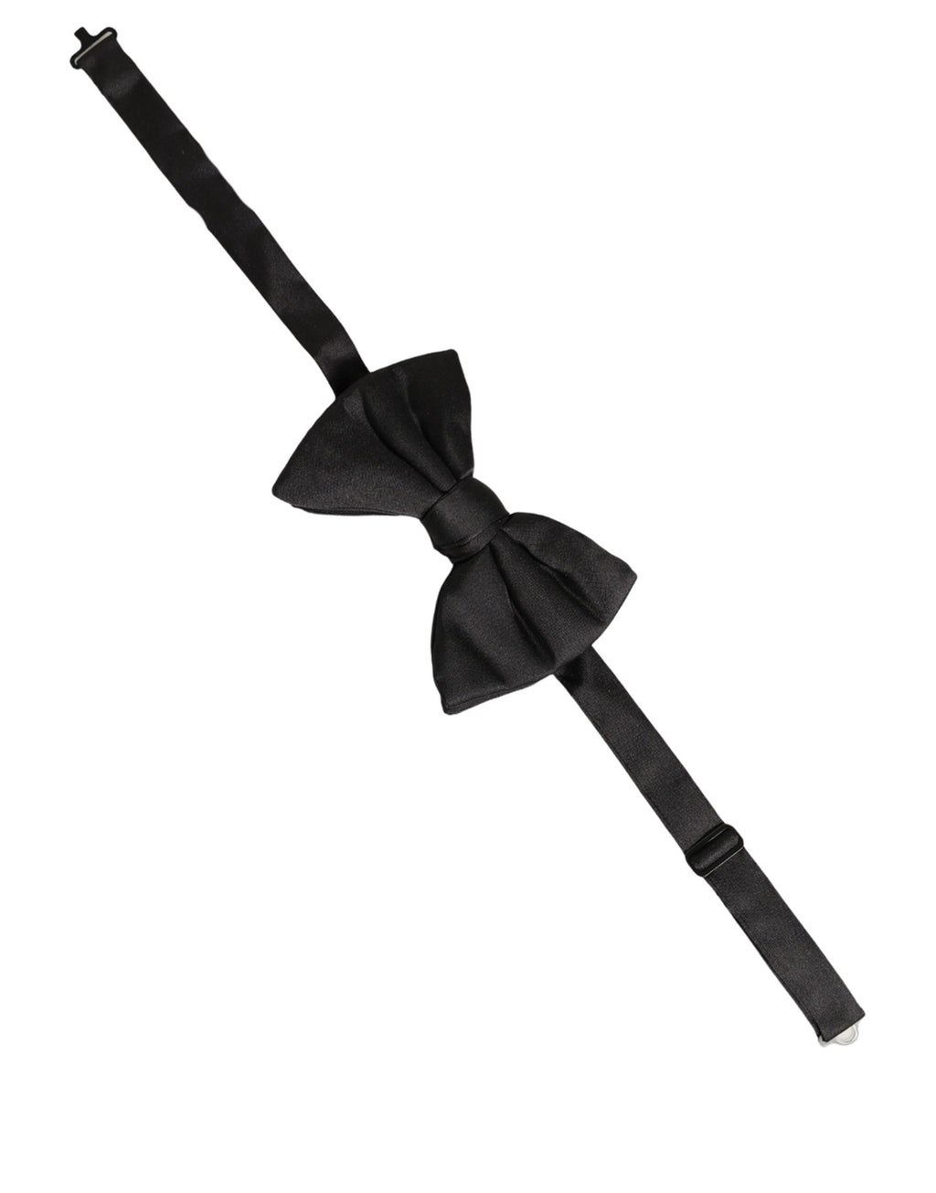 Dolce & Gabbana Herren Schwarze 100% Seide Verstellbare Krawatte Fliege