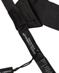 Dolce & Gabbana Herren Schwarze 100% Seide Verstellbare Hals Papillon Fliege