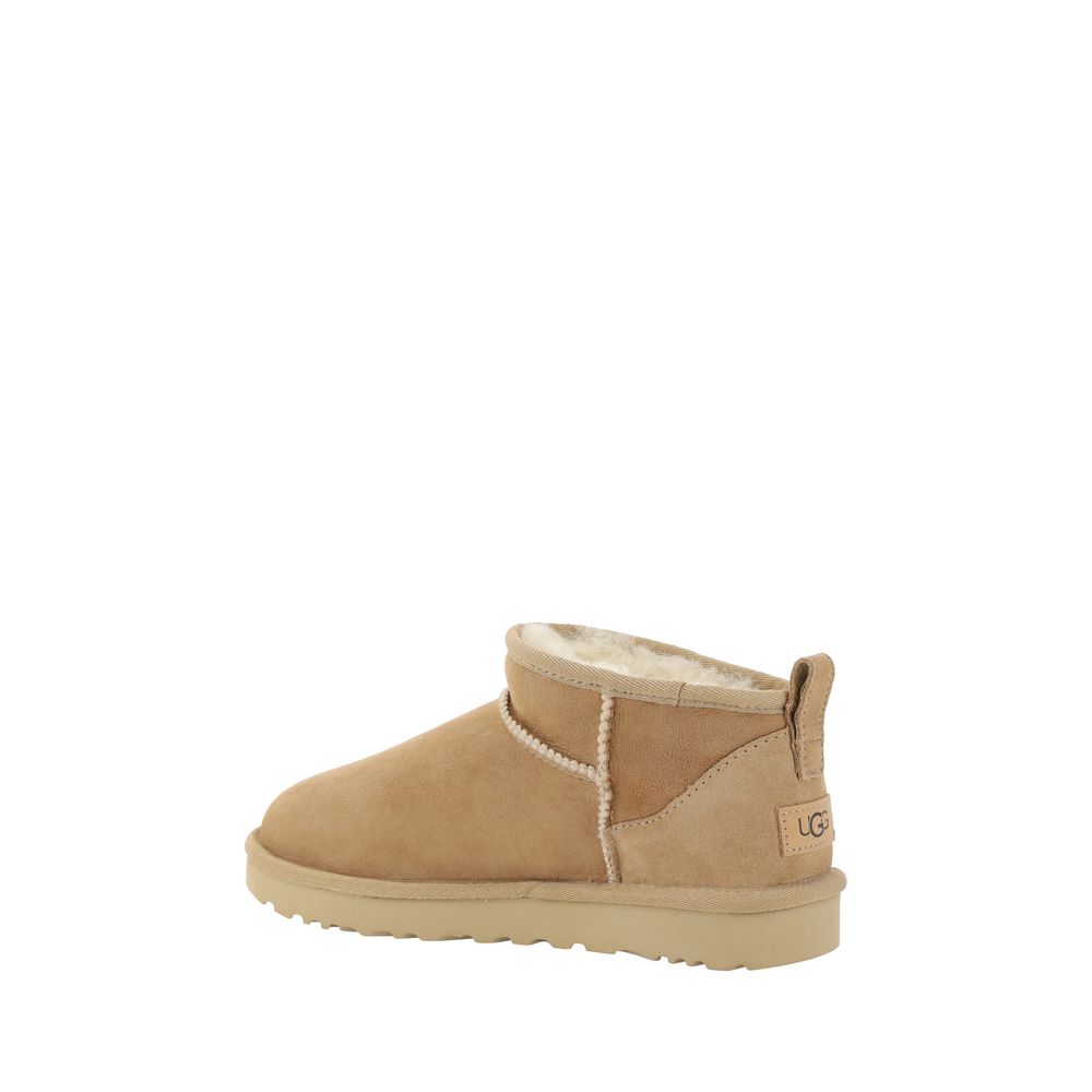 UGG Beige Wildleder-Stiefeletten