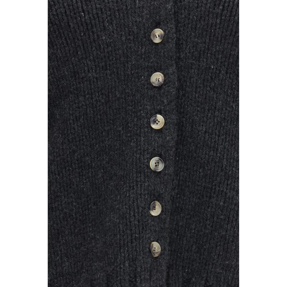 Khaite Grauer Kaschmir-Strickjacke