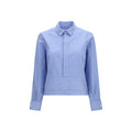 Sacai Blaues Baumwollhemd mit Muster