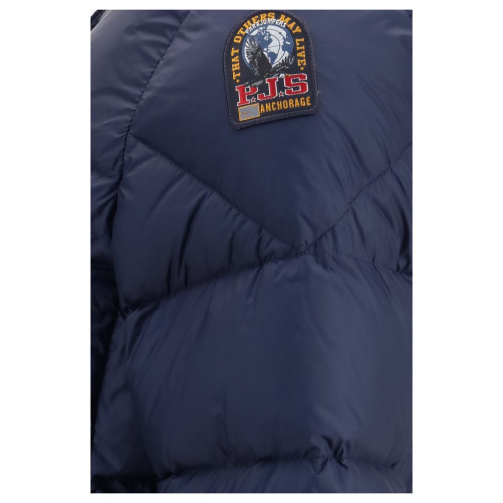 Parajumpers Blaue Daunenjacke in voller Länge
