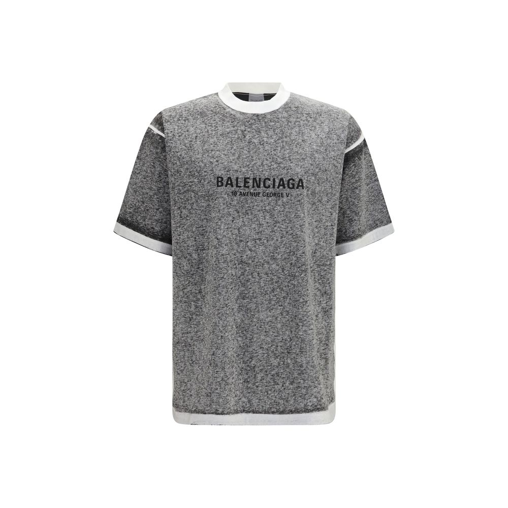 Balenciaga Graues Baumwoll-T-Shirt
