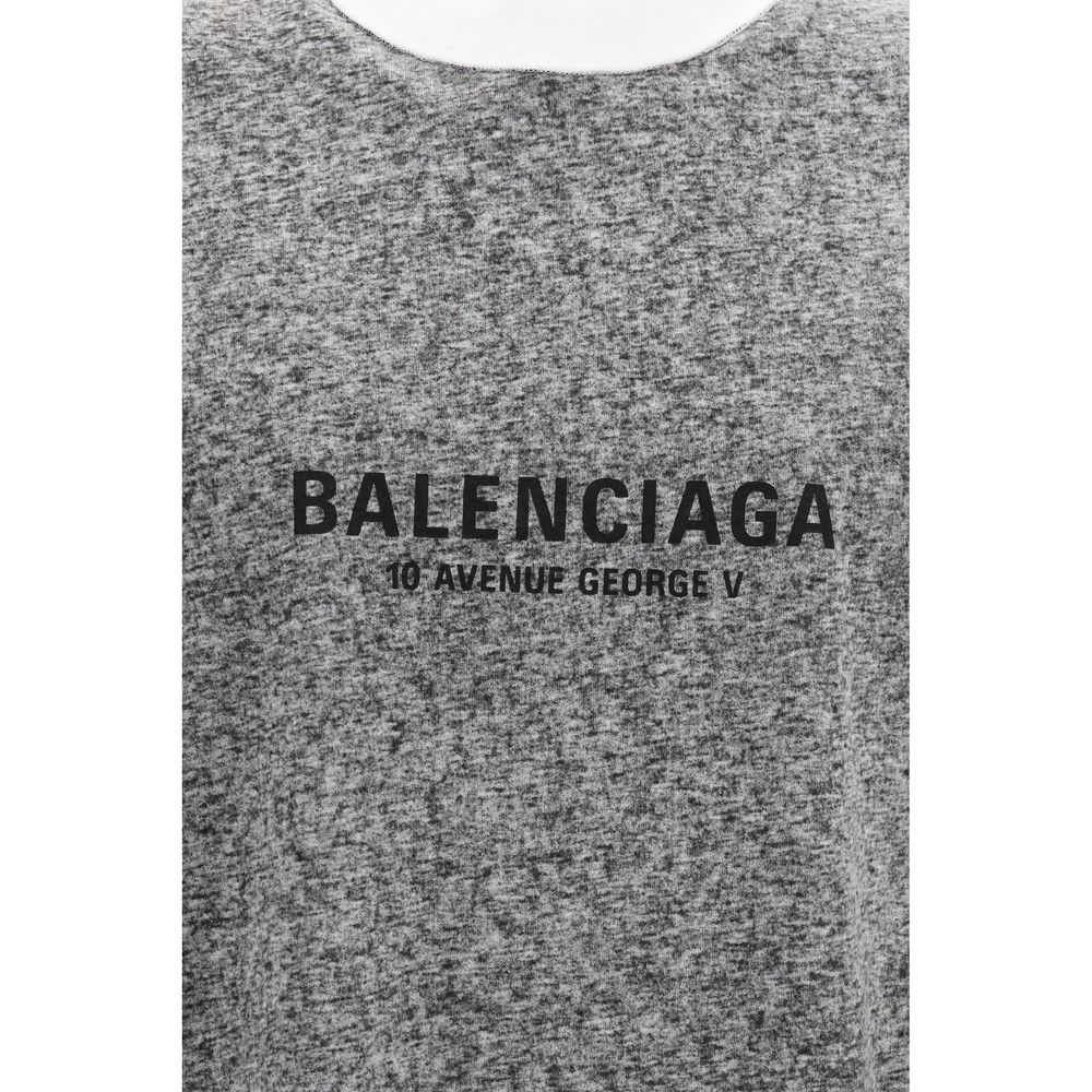 Balenciaga Graues Baumwoll-T-Shirt