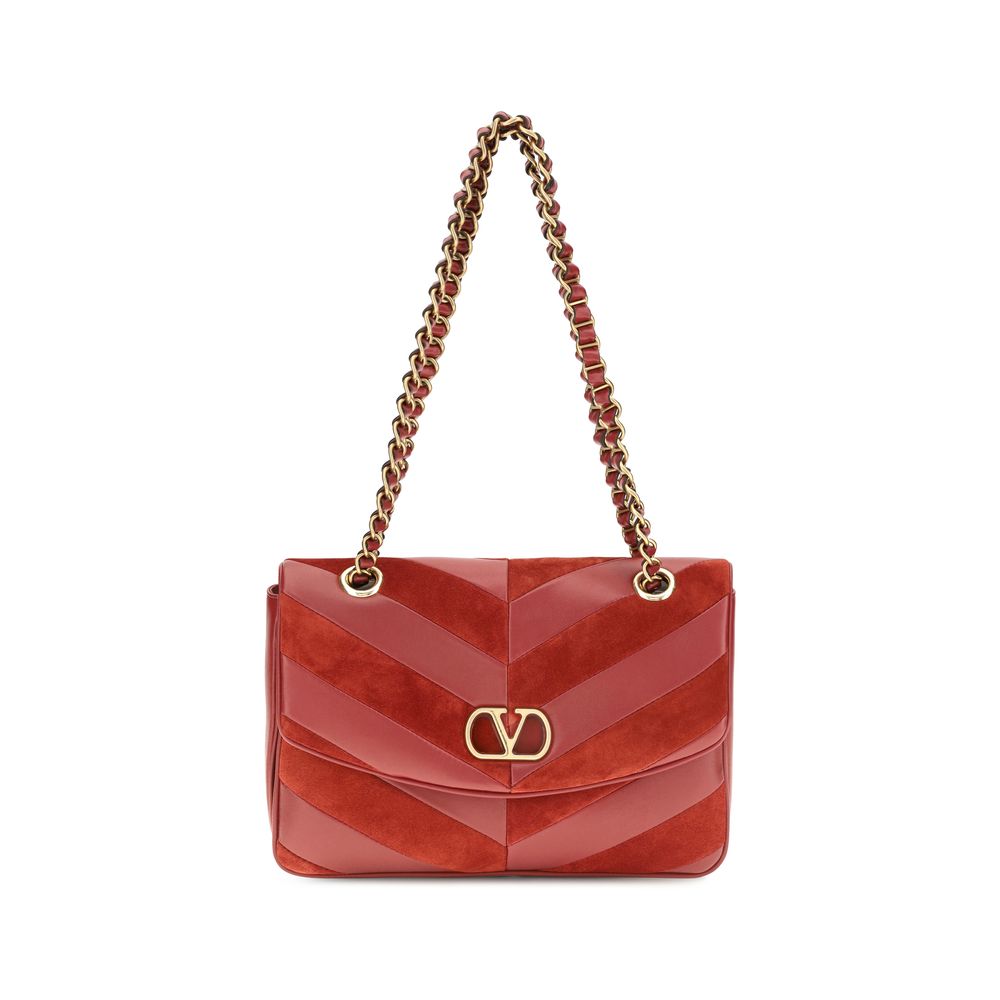 Valentino Garavani Schultertasche aus mehrfarbigem Wildleder