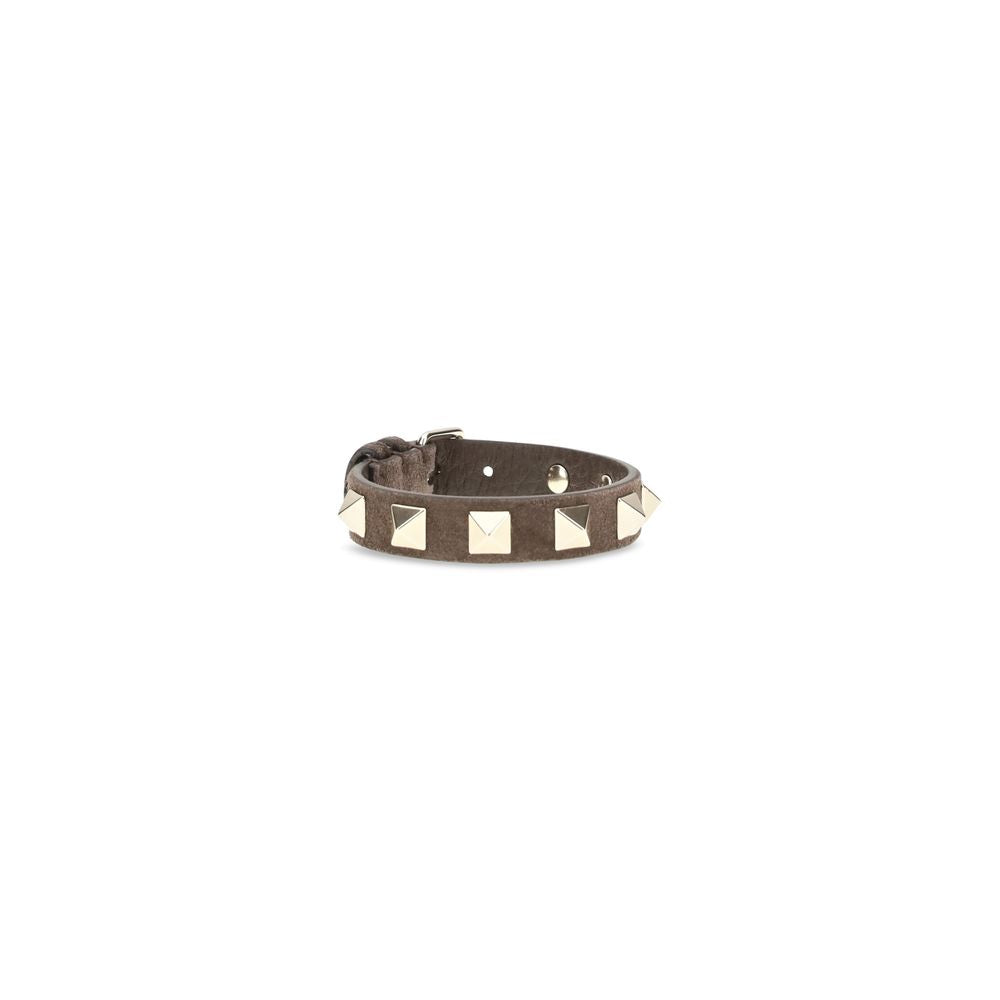 Valentino Garavani Braunes Kalbsleder-Armband Bos Taurus