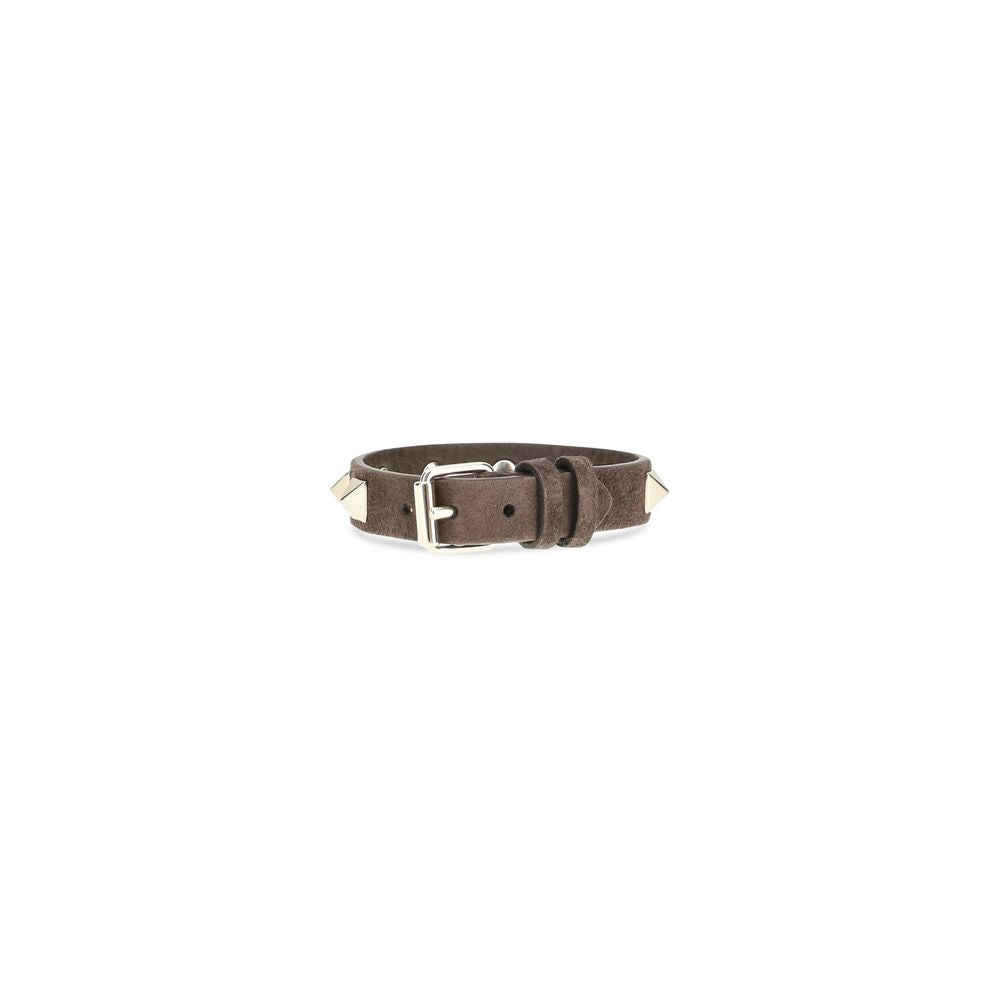 Valentino Garavani Braunes Kalbsleder-Armband Bos Taurus