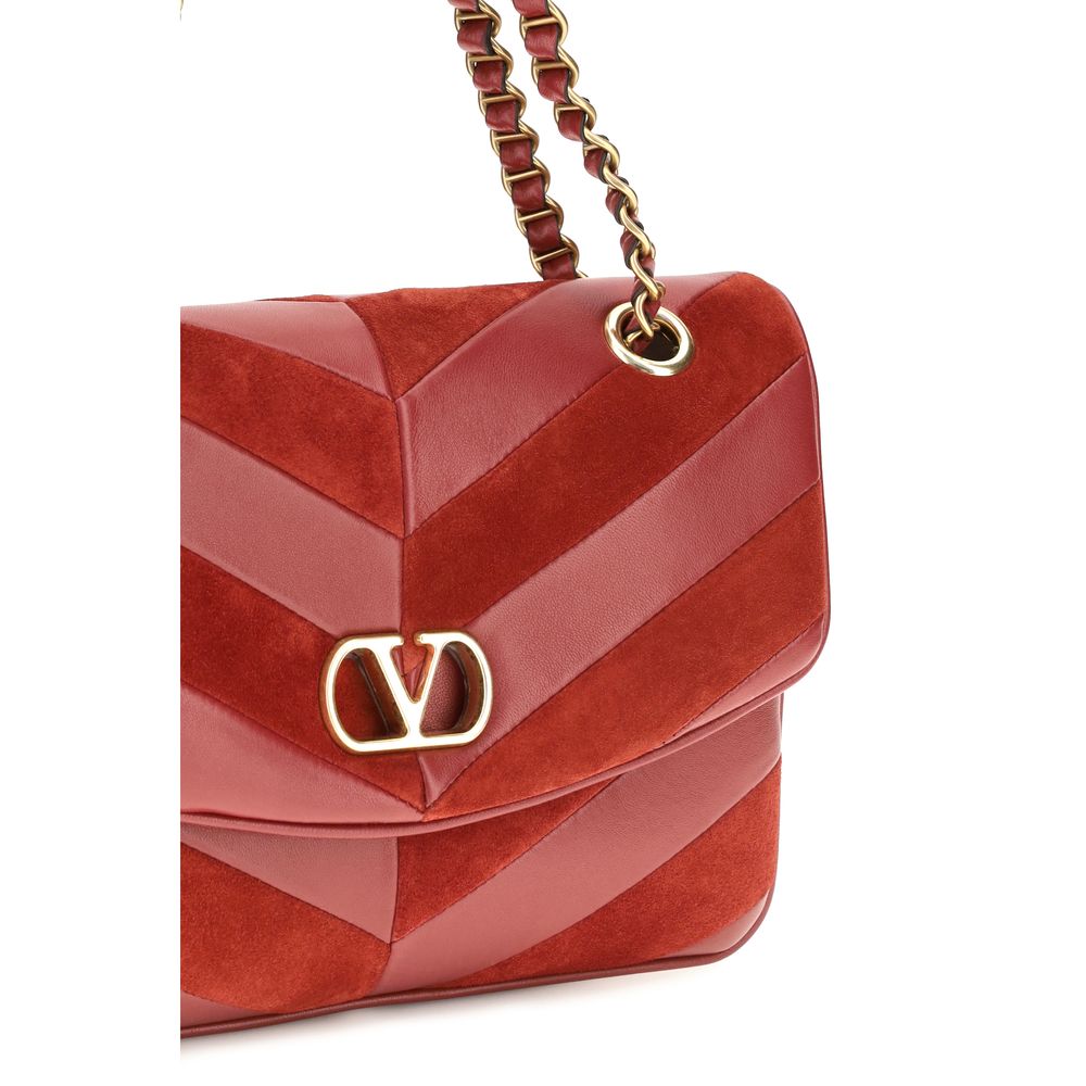 Valentino Garavani Schultertasche aus mehrfarbigem Wildleder