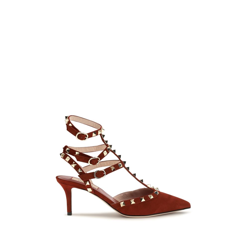 Valentino Garavani Mehrfarbige Pumps aus Wildleder mit hohem Absatz