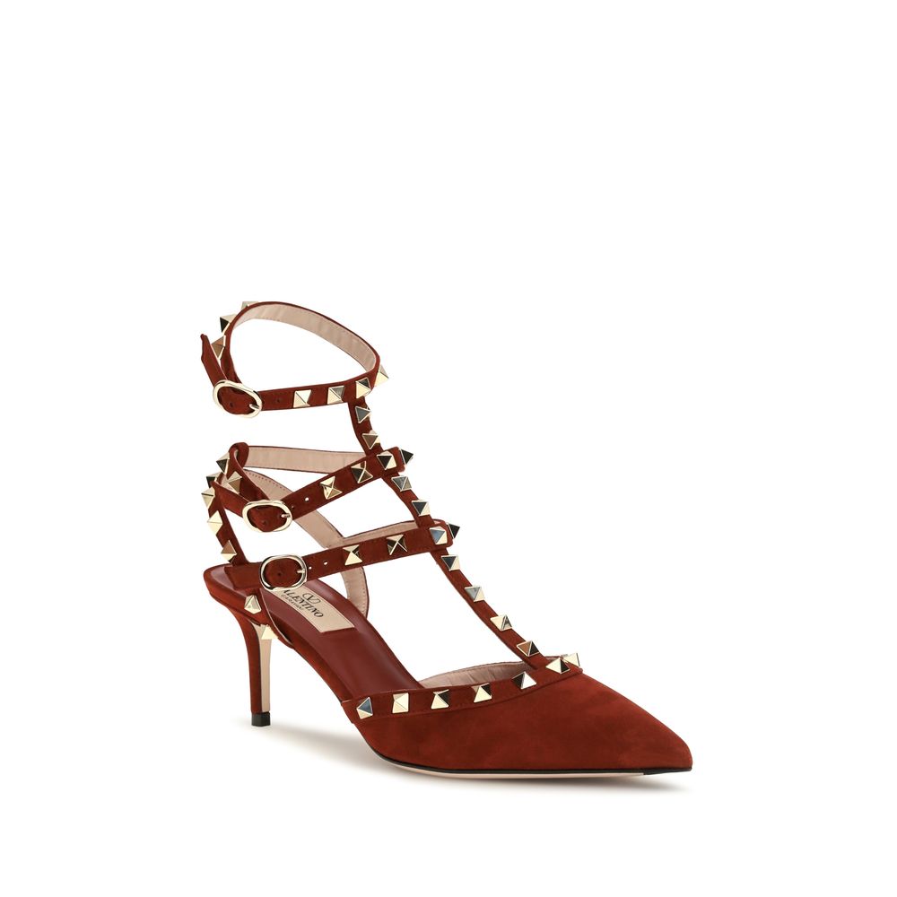 Valentino Garavani Mehrfarbige Pumps aus Wildleder mit hohem Absatz