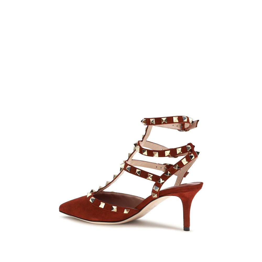 Valentino Garavani Mehrfarbige Pumps aus Wildleder mit hohem Absatz