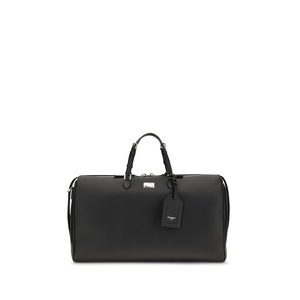 Dolce & Gabbana Schwarze Kalbsleder Bos Taurus Aktentasche