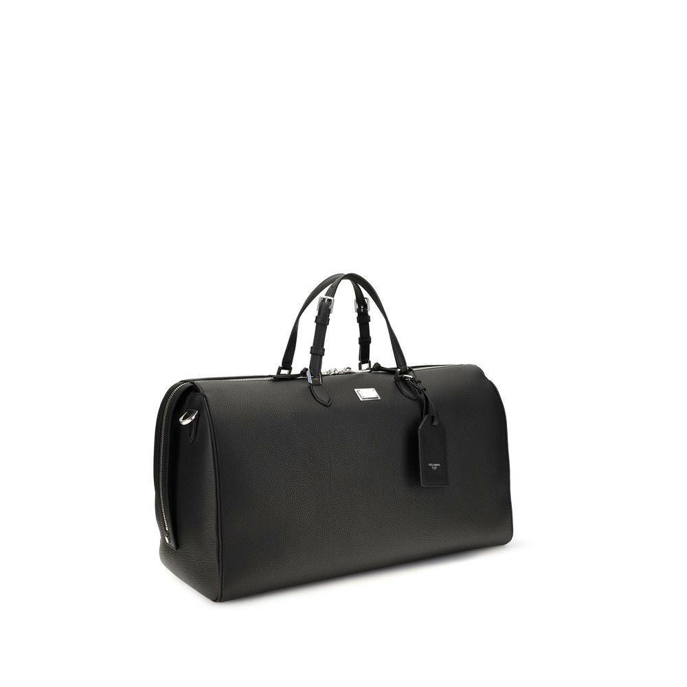 Dolce & Gabbana Schwarze Kalbsleder Bos Taurus Aktentasche