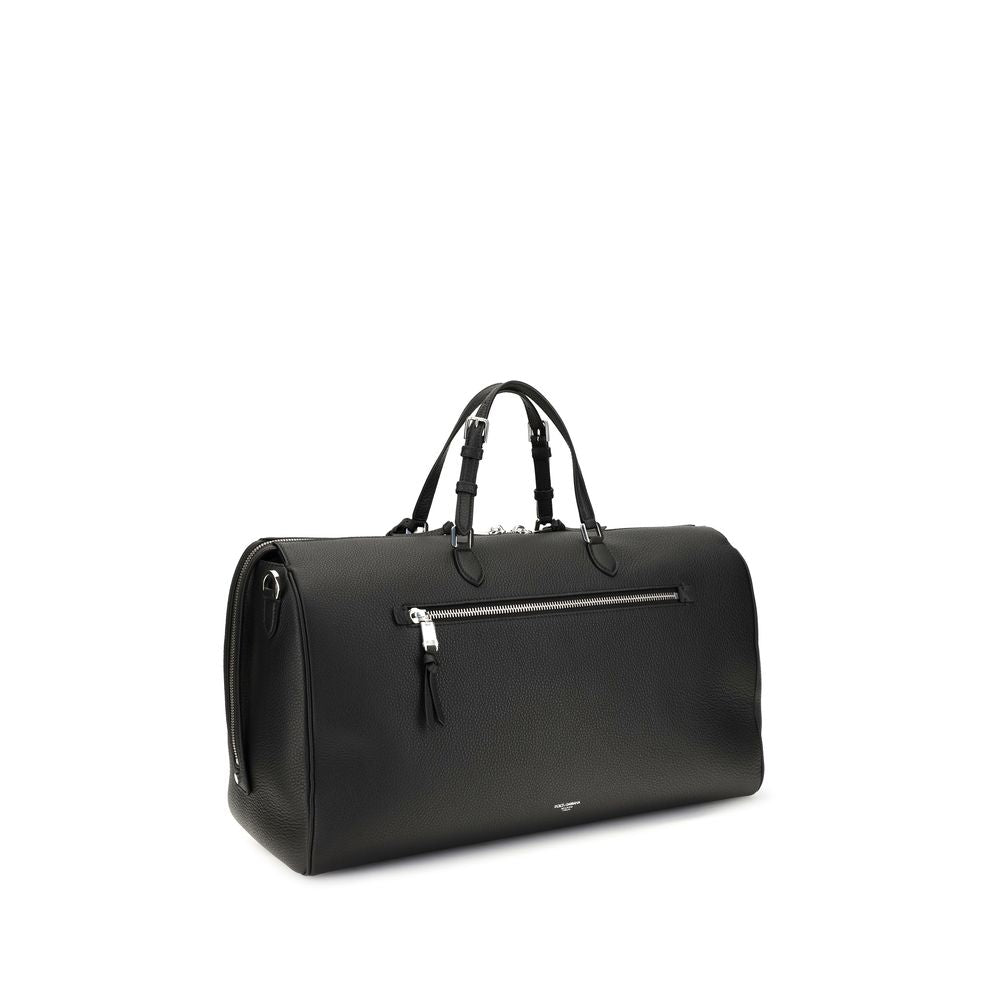Dolce & Gabbana Schwarze Kalbsleder Bos Taurus Aktentasche
