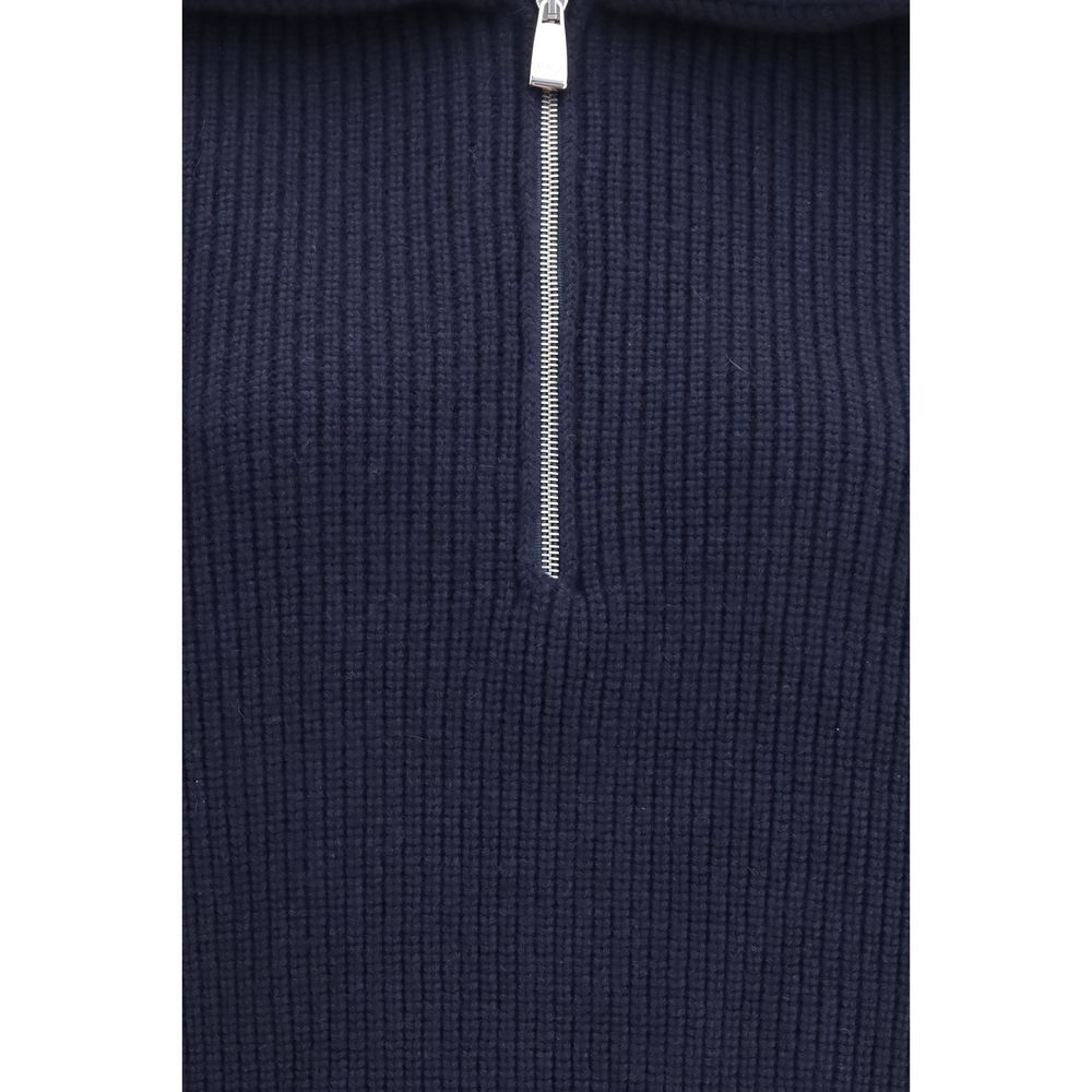 Malo Blaues Kaschmir-Poloshirt