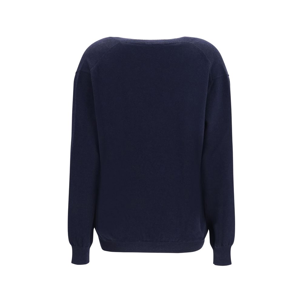 Malo Blauer Kaschmirpullover