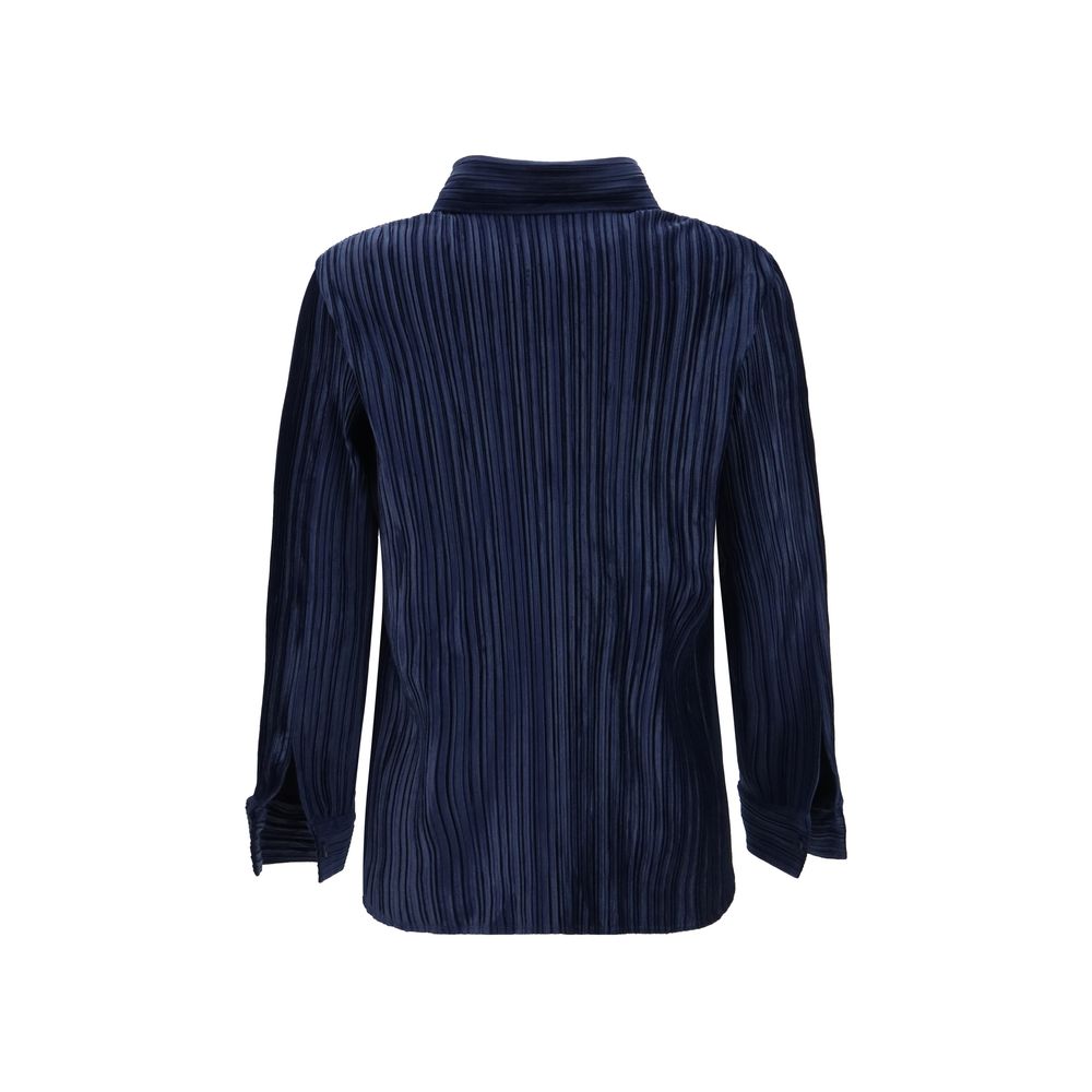 Gongdid Design Blaues Hemd aus Polyester