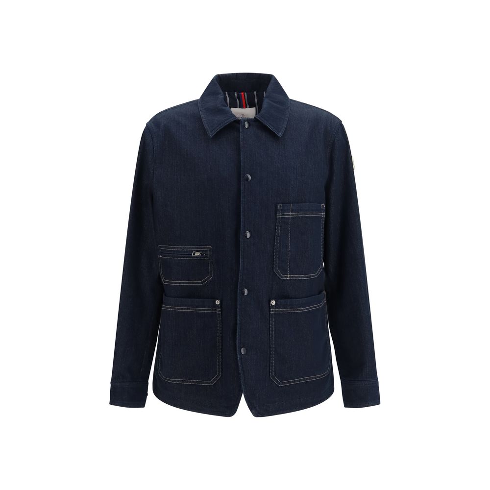 Moncler Blaue Jeansjacke aus Baumwolle