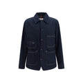 Moncler Blaue Jeansjacke aus Baumwolle
