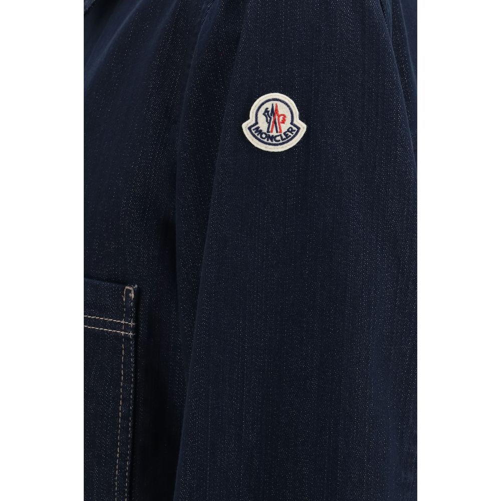 Moncler Blaue Jeansjacke aus Baumwolle