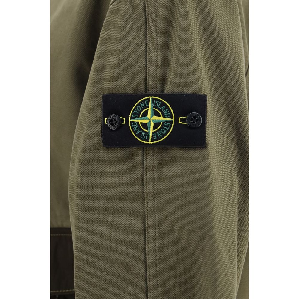 Stone Island Zweifarbige Baumwoll-Shell-Jacke