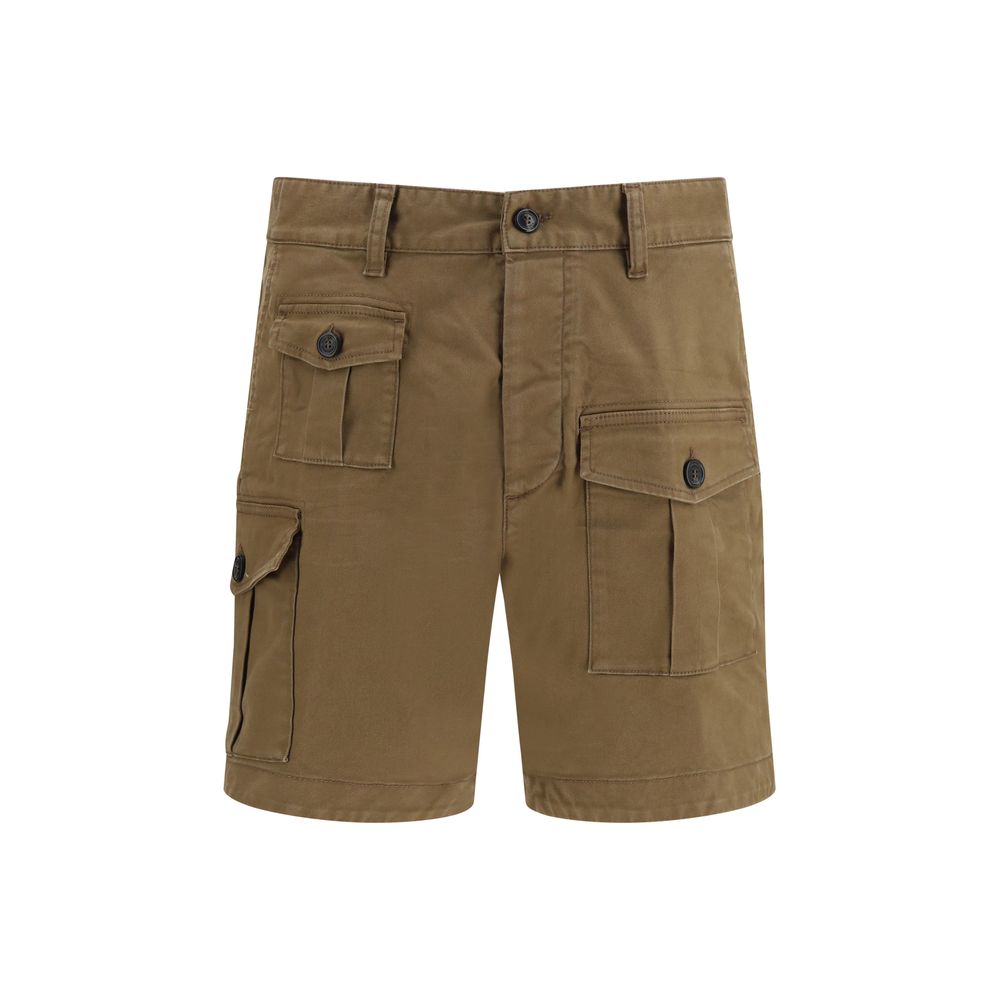 Dsquared² Braune Baumwoll-Bermudashorts