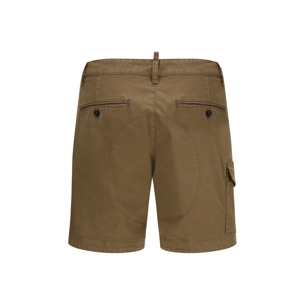 Dsquared² Braune Baumwoll-Bermudashorts