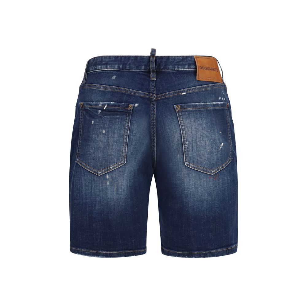 Dsquared² Blaue Baumwoll-Bermudashorts