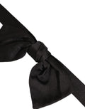 Dolce & Gabbana Herren Schwarze 100% Seide Verstellbare Hals Papillon Fliege