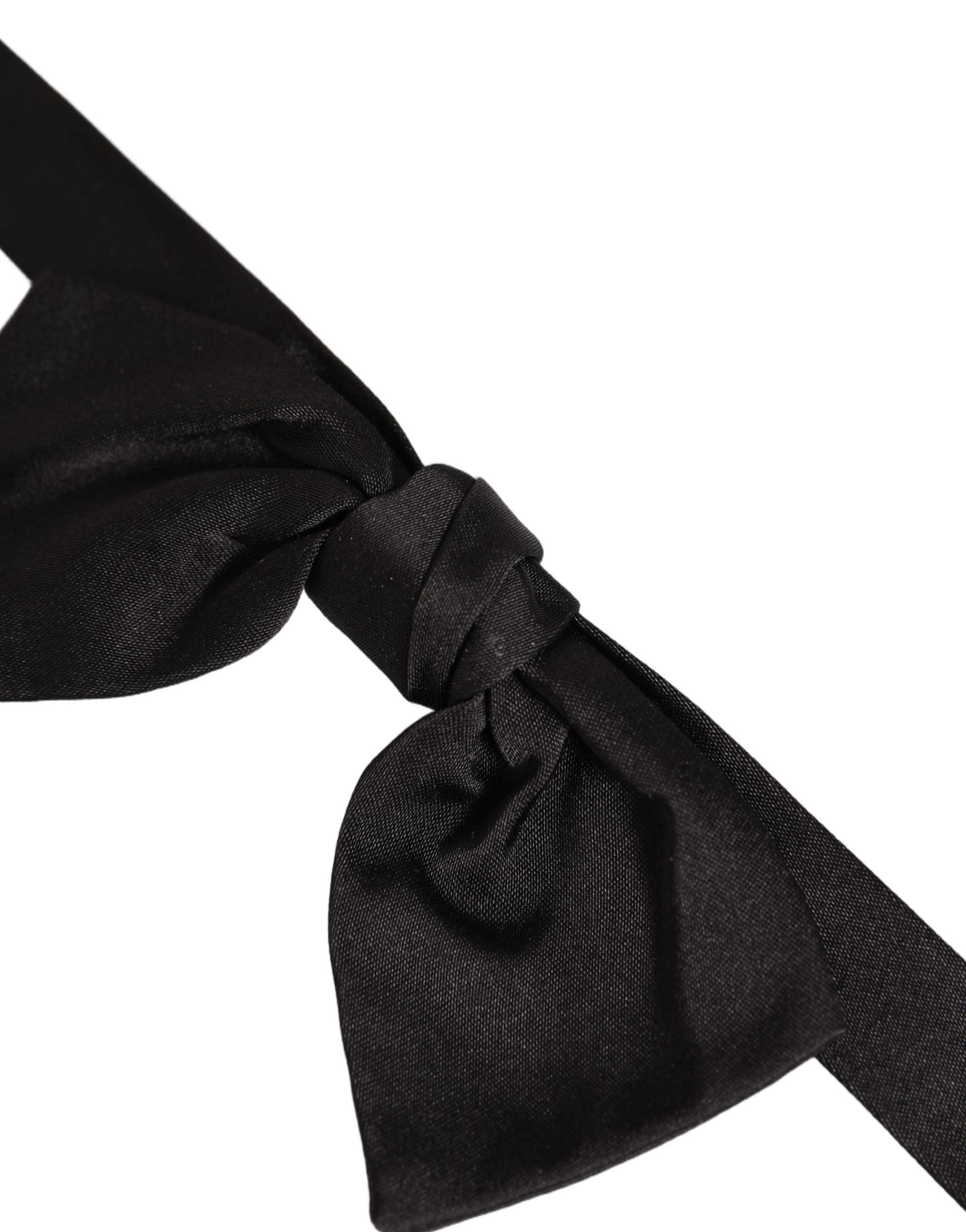 Dolce & Gabbana Herren Schwarze 100% Seide Verstellbare Hals Papillon Fliege