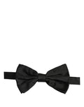 Dolce & Gabbana Herren Schwarze 100% Seide Verstellbare Krawatte Fliege